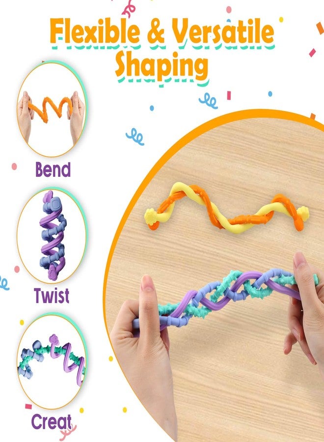 Britik Sensory Sticks Fidget Toys for Kids Adults: 6 Pack Silicone Textured Calming Sensory Toys for Anxiety Relief Kids with Autism, Classroom & Travel, Stocking Stuffers for Teen Girls Boys Kids - Image 4